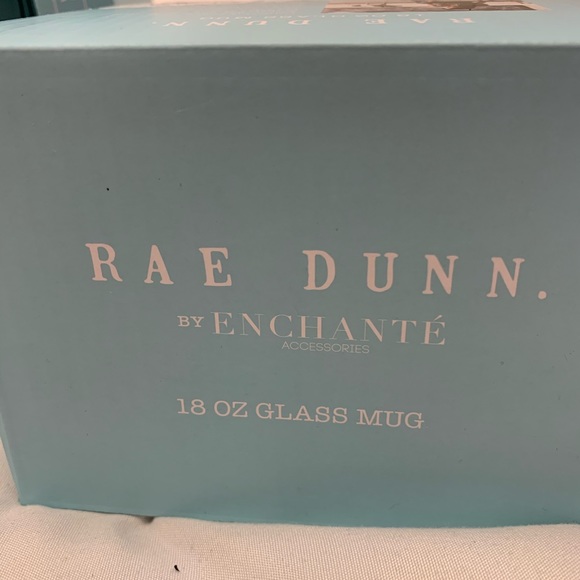 Rae  Dunn Cup of Happy ( 4 ) 18 oz glass Mug - Picture 4 of 5